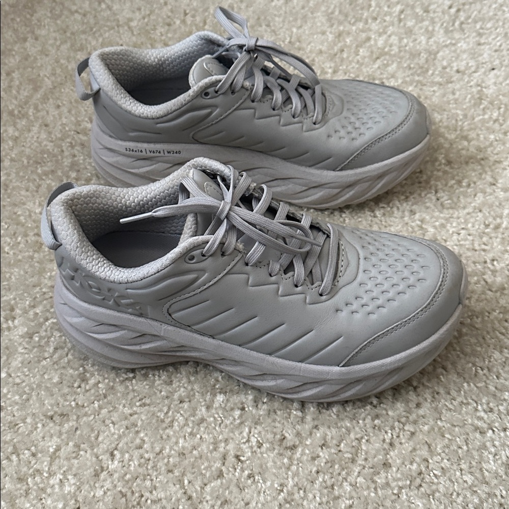 Hoka Women's Athletic Shoes in Light Gray - Picture 2 of 8